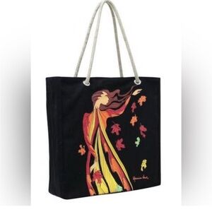 Indigenous Artistic Re-Useable Tote Bag “Leaf Dancer”. NWT